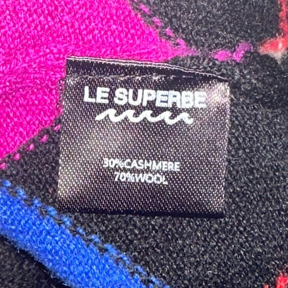 Le Superbe Argyle Sweater Cami Set in Black NWT Size Large - Picture 11 of 12